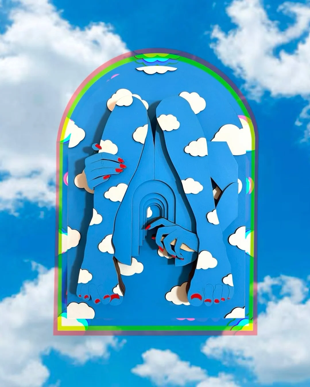 ☁️ 🦵 🎨 and just like that I&rsquo;m leaving in two days. I wonder if they&rsquo;ll notice if I just hide somewhere so I can stay here and make things forever&hellip; 👀 💙 

#sparkassenstiftung #kunstipendium #uwel&uuml;derskunststipendium #kunst #