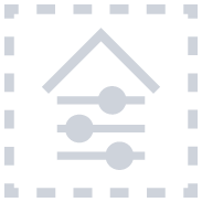 Icon of a camera settings menu with sliders for adjustments