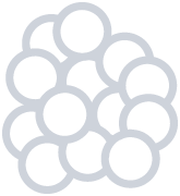 Cluster of black and white circles