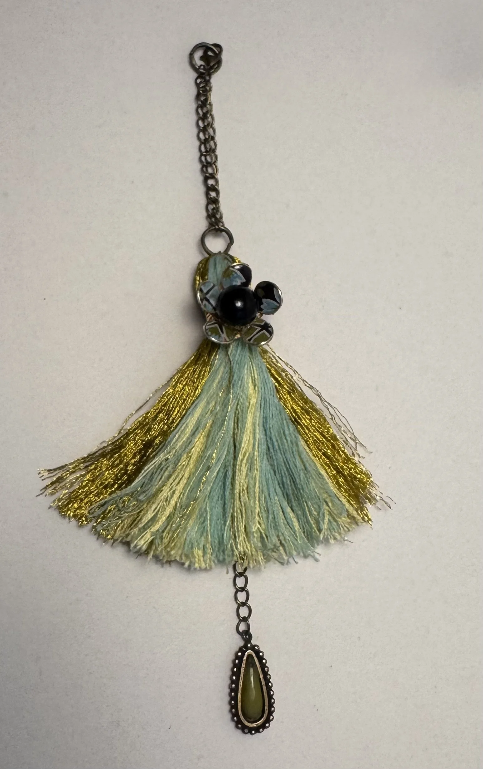 Handcrafted Flower & Tassel Bag Charm