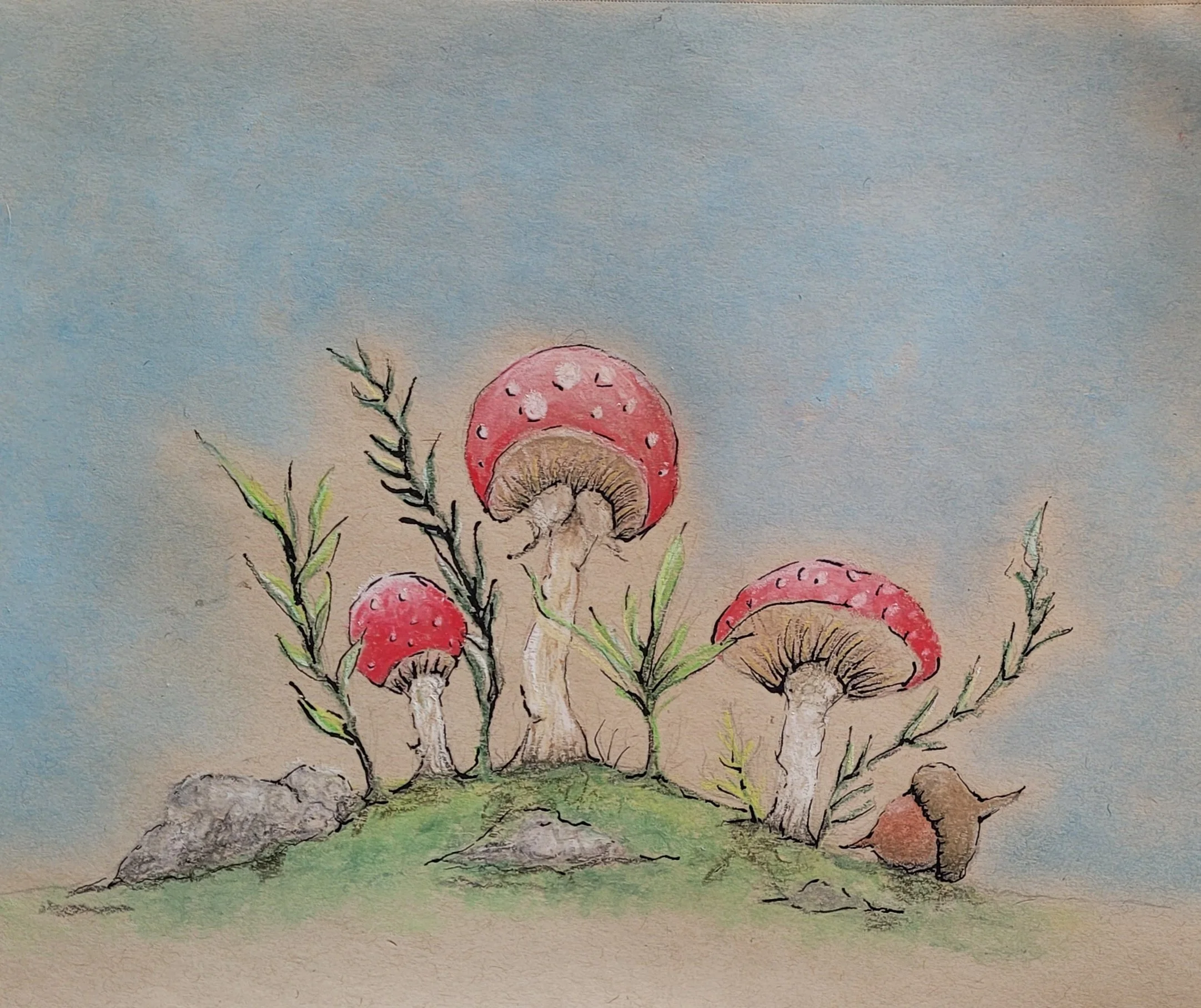 Wonderous View 2023 (SOLD)
Pastels & ink on Toned Tan paper