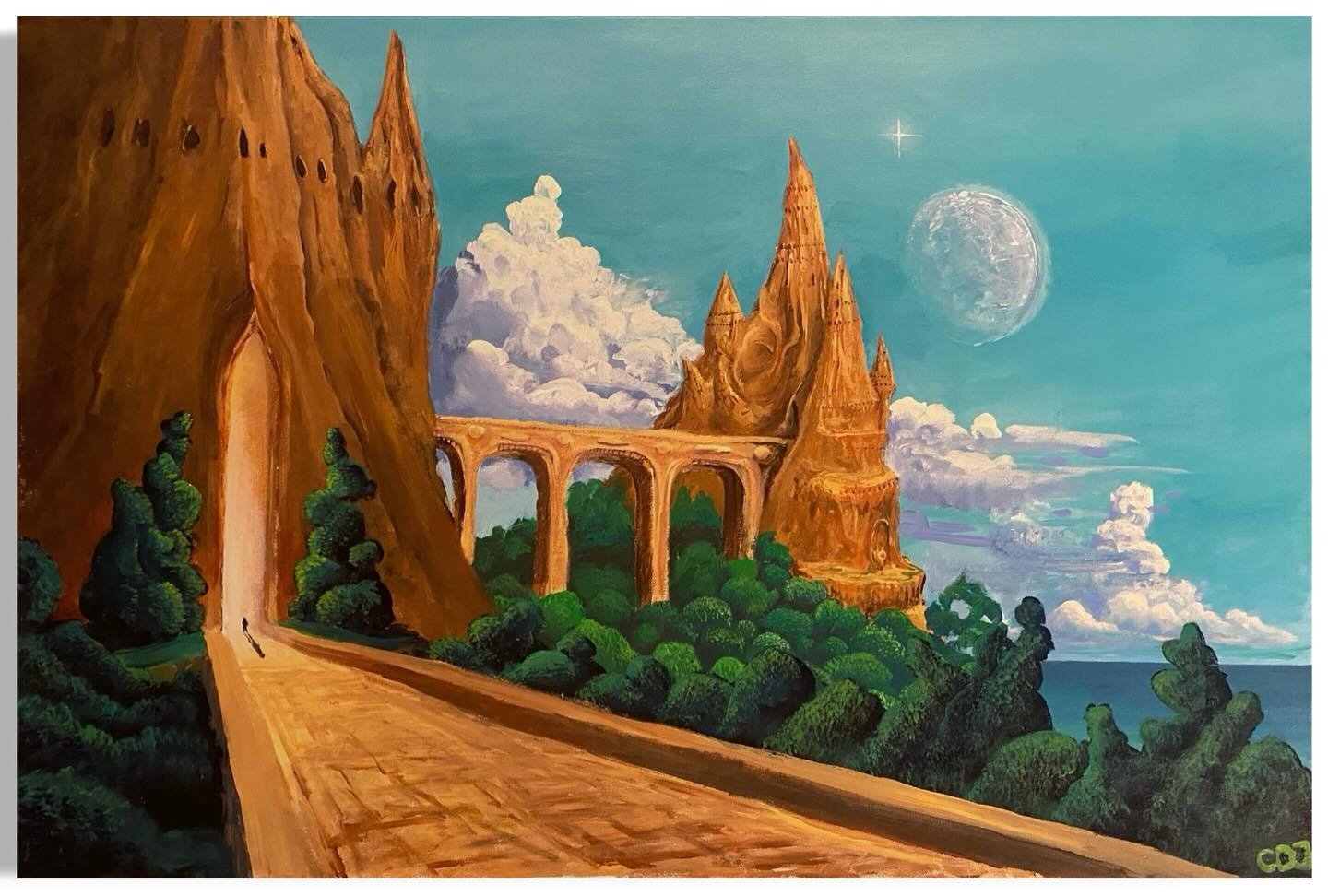 &ldquo;Bone Palace of Spectur II&rdquo; 24x36&rdquo; Acrylic on Canvas
.
.
.
#art #artist #painting #paintingoftheday #painter #artgallery #landscape #scifi #scifilandscape #planet #artlover #painting #paint #artistsoninstagram