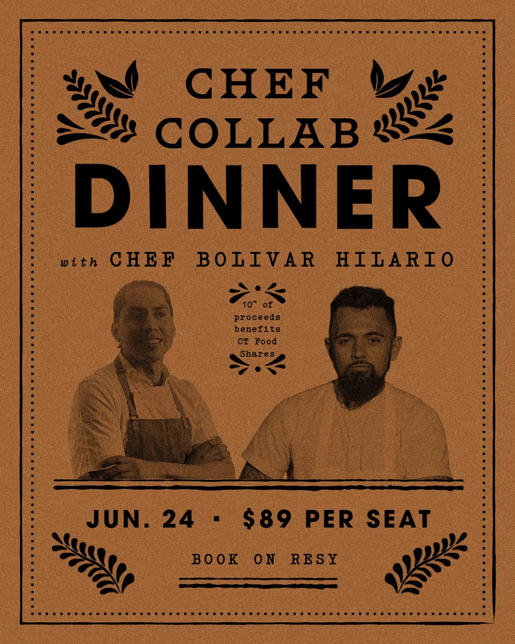 CHEF COLLAB DINNER WITH CHEF Bolivar Hilario
