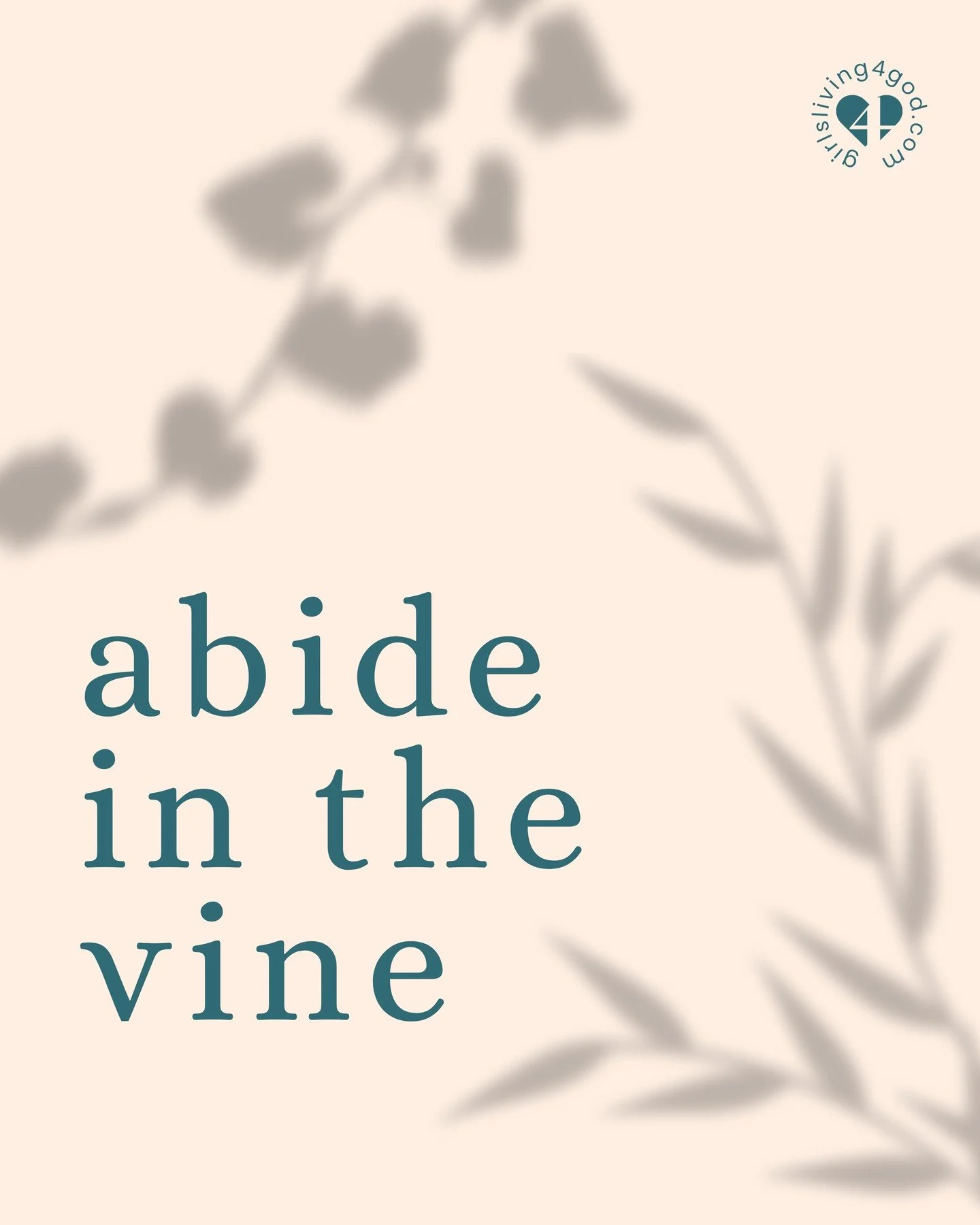 We are so excited for our discipleship theme for October!!

A B I D E 🌿

&ldquo;I am the vine; you are the branches. Whoever abides in Me and I in him, he it is that bears much fruit, for apart from Me you can do nothing.&rdquo; - John 15:5

Stay tu