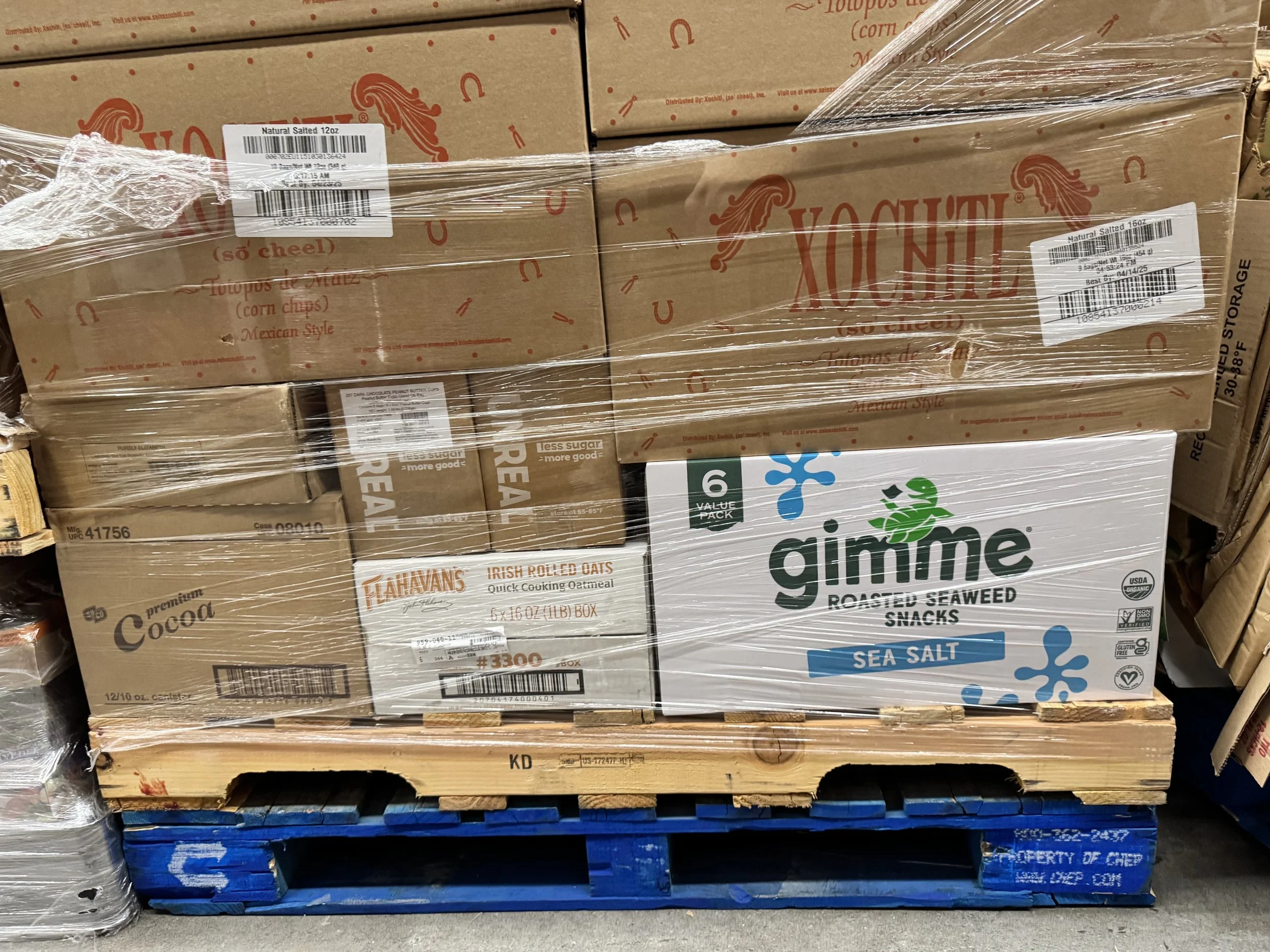 Retrieve products from pallets