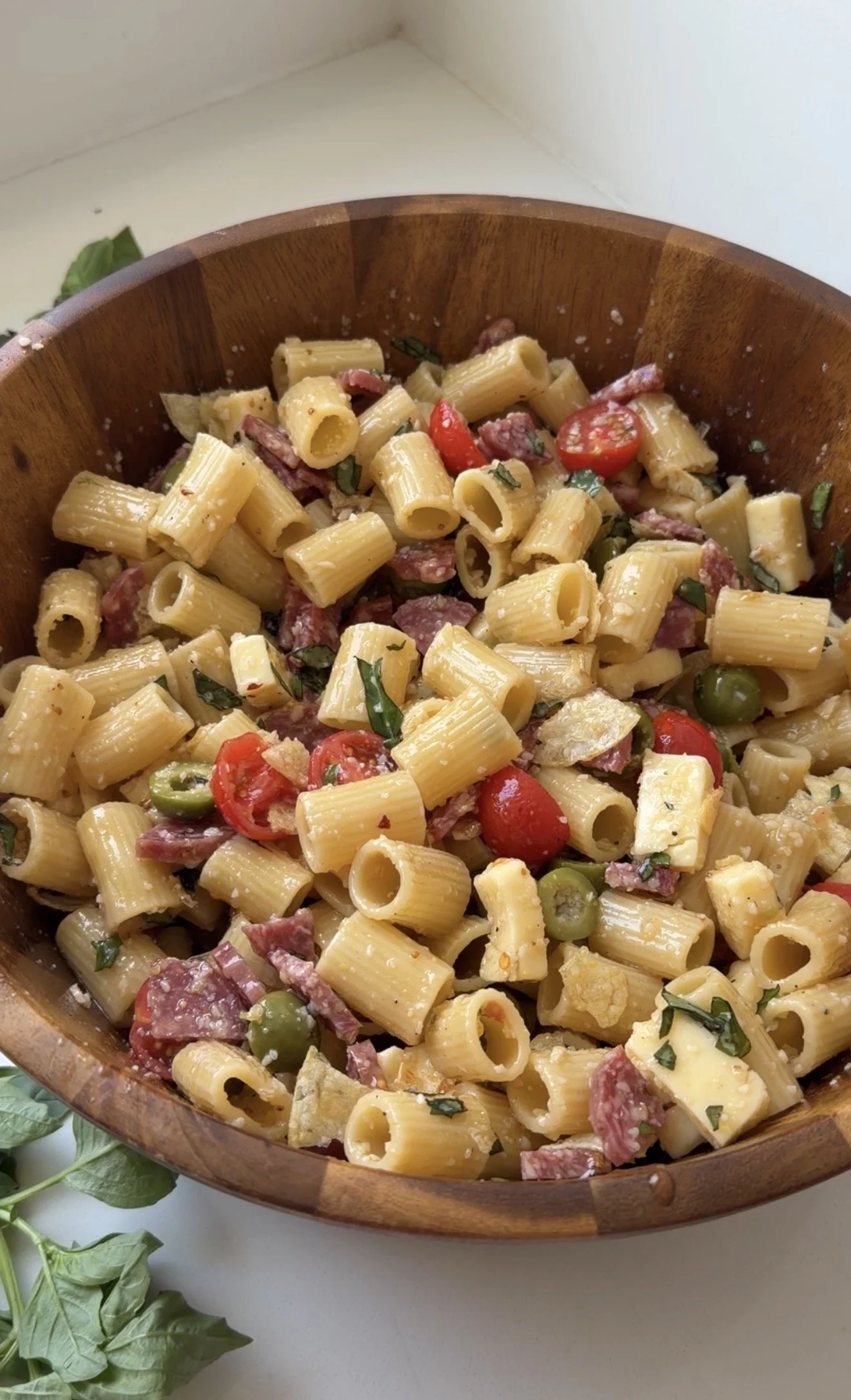 Hot Honey Charcuterie Pasta Salad