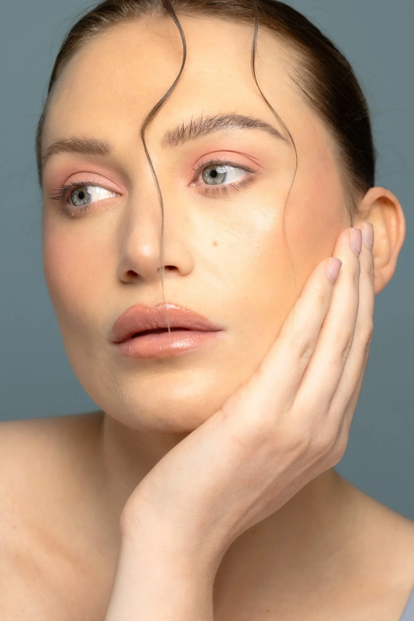 Hair and makeup beauty photoshoot model