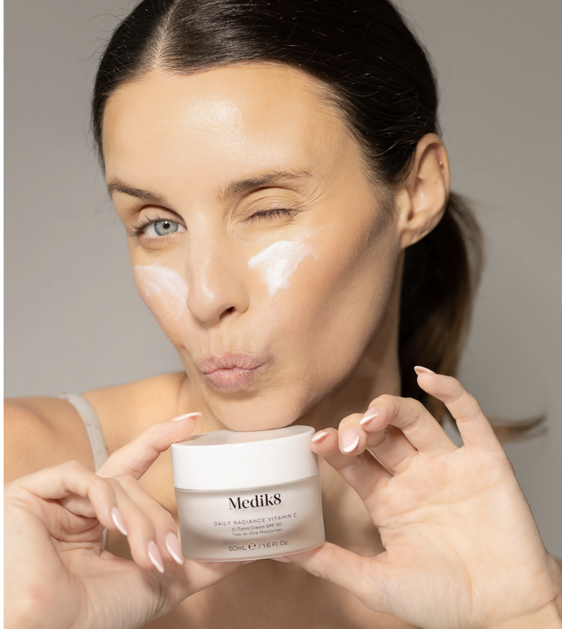 Hair and makeup for Commercial beauty shoot for skincare company