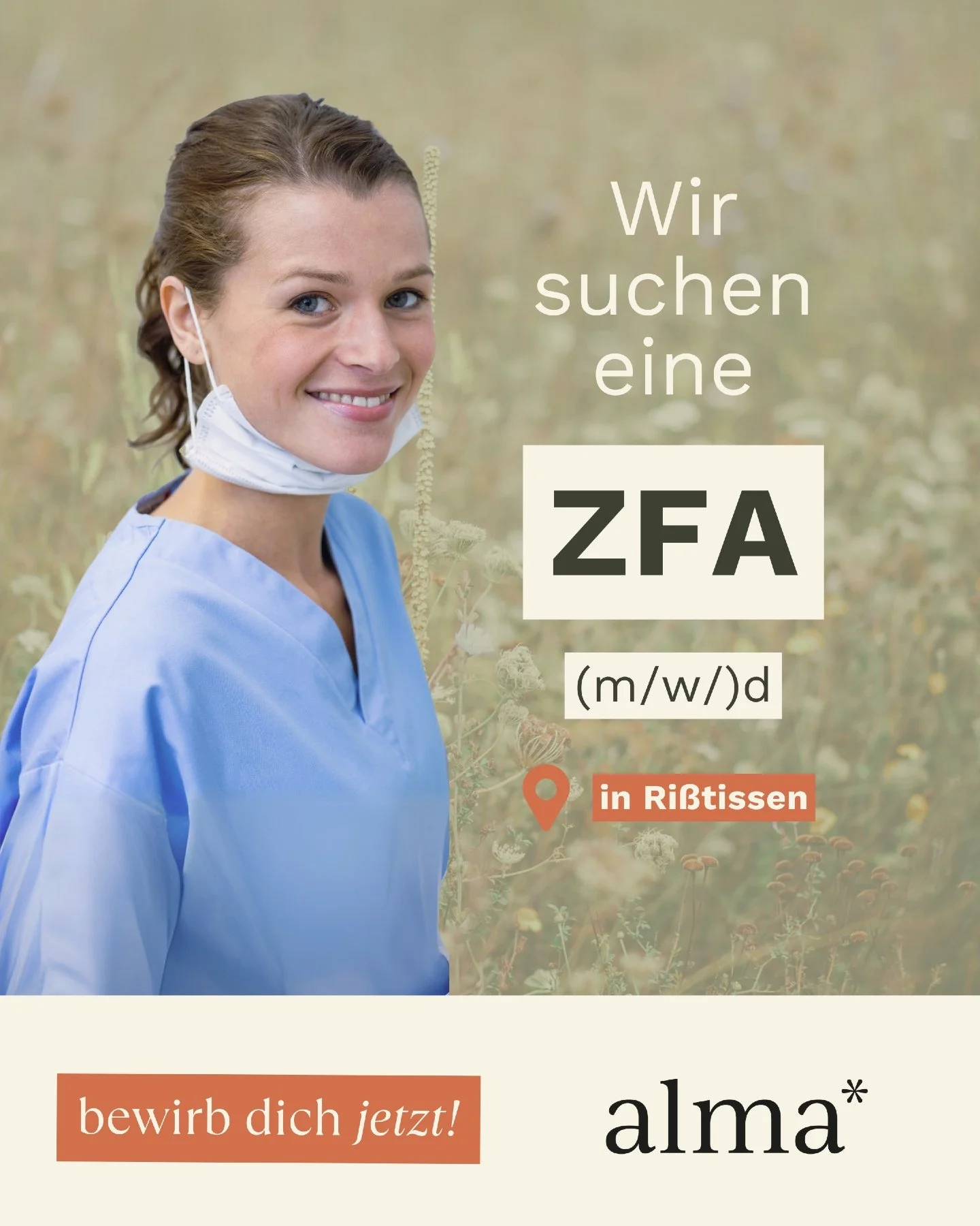 🦷 Wir suchen Verst&auml;rkung f&uuml;r unser Team!
Du bist ZFA (m/w/d) und suchst einen Arbeitsplatz, an dem Wertsch&auml;tzung, Zusammenhalt und eine entspannte Atmosph&auml;re selbstverst&auml;ndlich sind?

Bei alma erwartet dich ein Umfeld, das n
