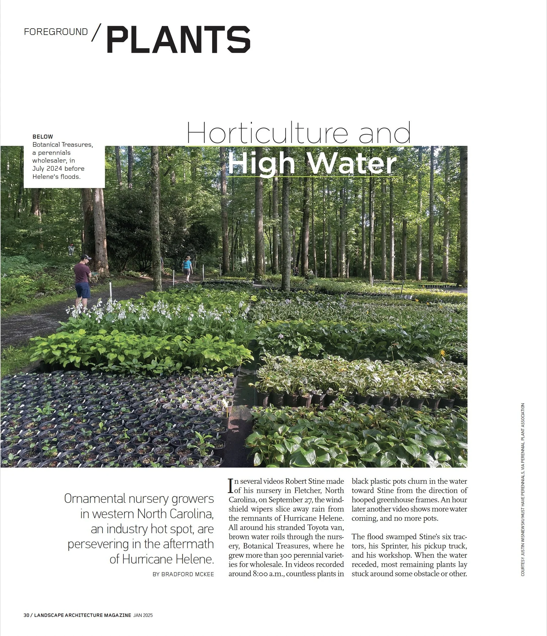 Horticulture and High Water