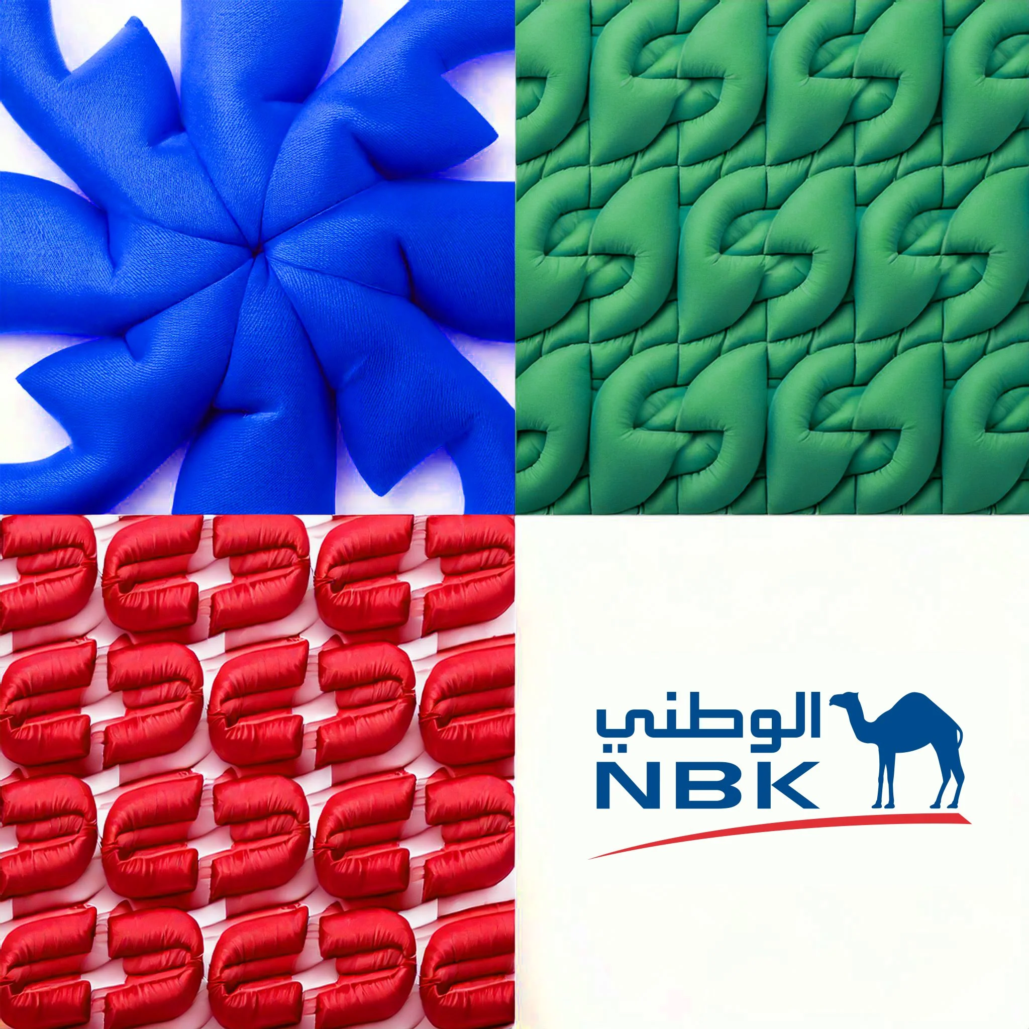 Firefly Inflated puffy shapes made of blue soft cotto