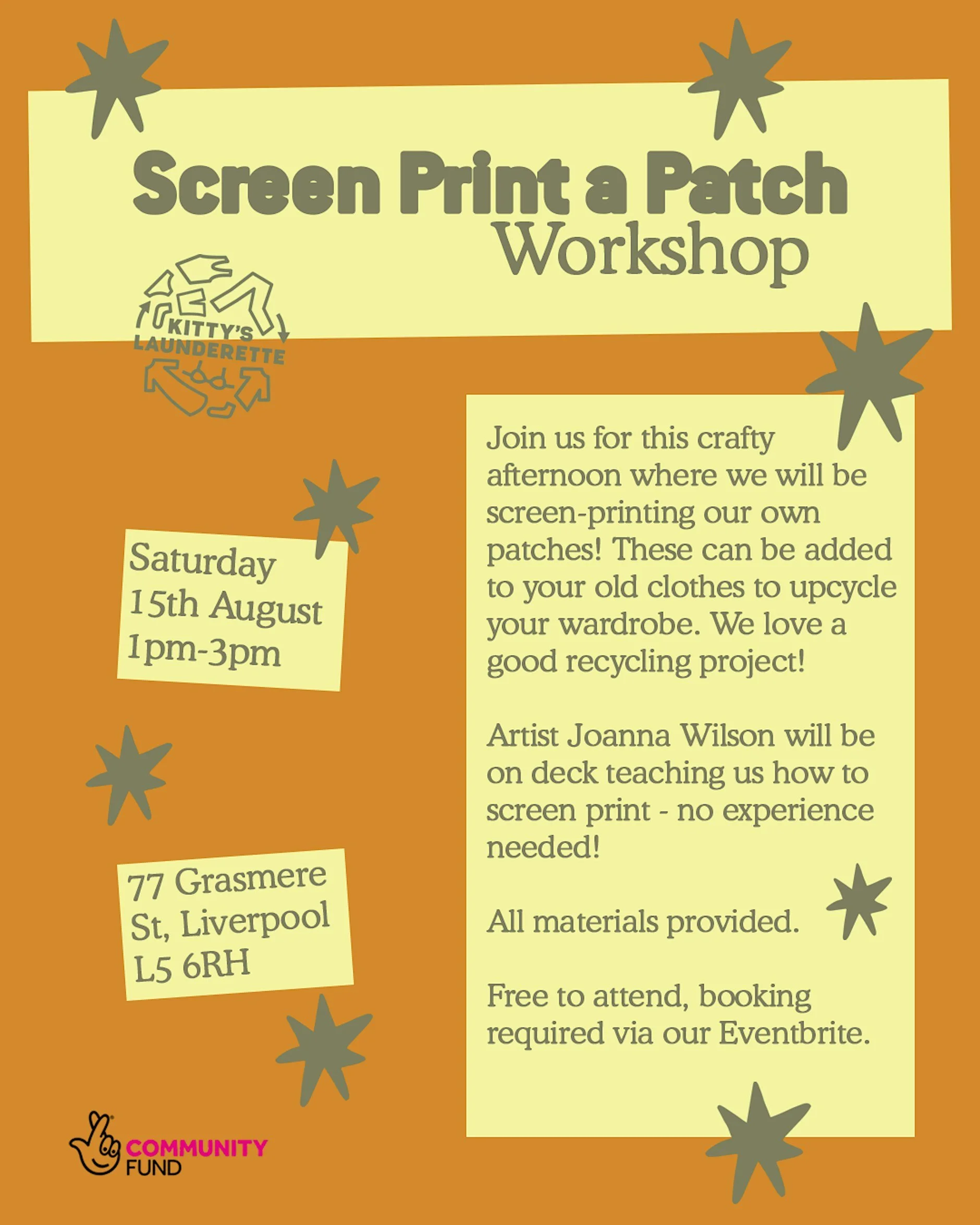 Screen Print A Patch Workshop