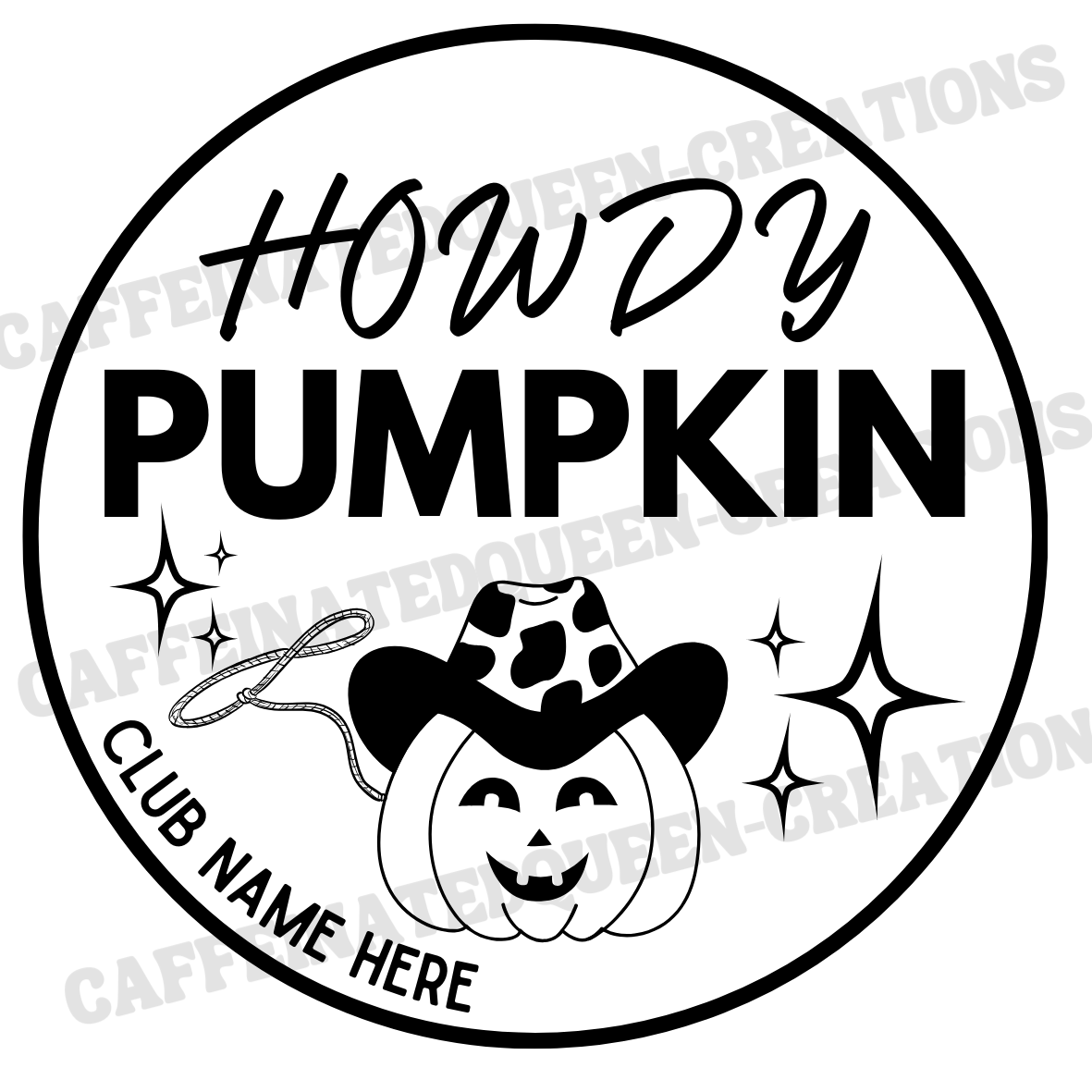 HOWDY PUMPKIN THERMAL STICKER
