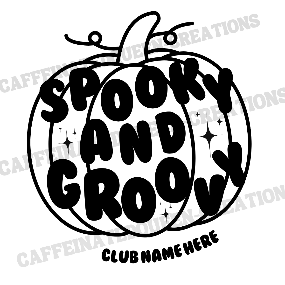 Circle Spooky & Groovy Thermal Sticker Single