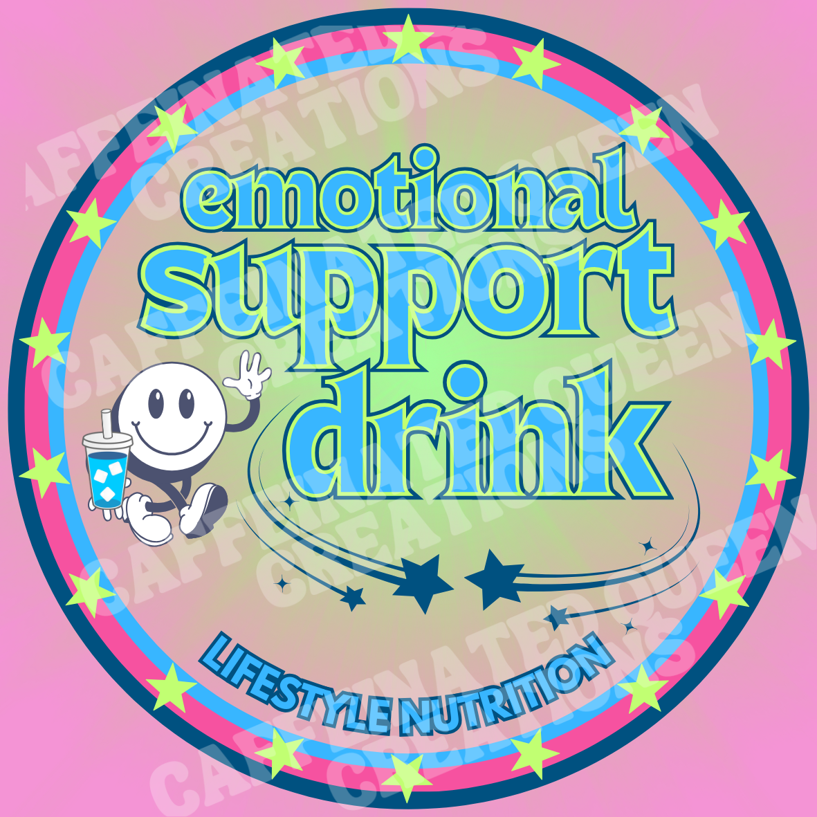 EMOTIONAL SUPPORT DRINK STICKER