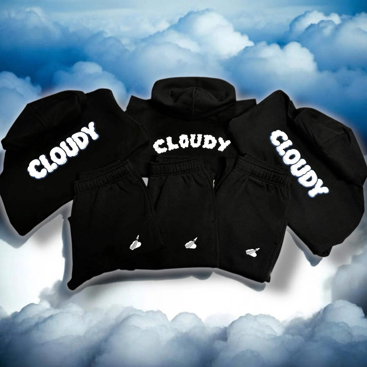 Dripped in comfort, stitched in quality.
Custom CLOUDY sweatsuits we made for a client &mdash; fully embroidered, fully premium