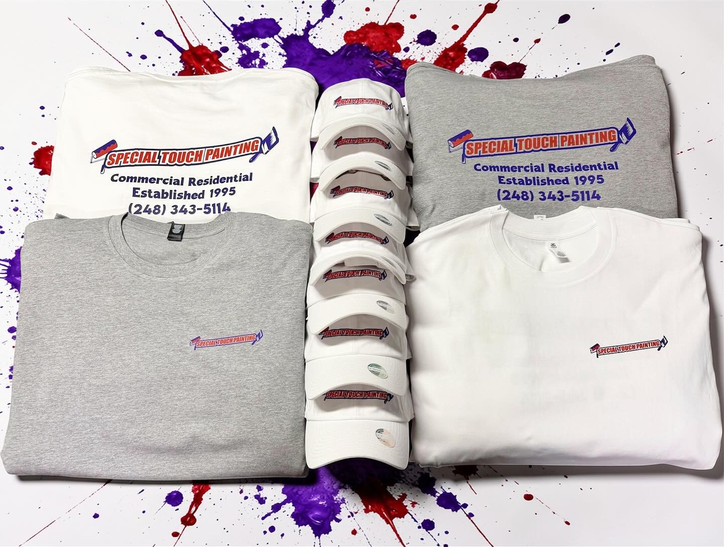 Your team should look as professional as your work!
Custom apparel for @special_touch_painting 
Bulk orders &bull; Fast turnaround &bull; Premium quality