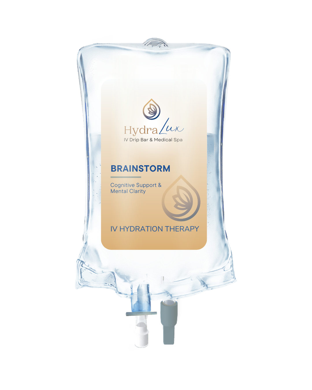 Hydralux iv bag labeled brainstorm