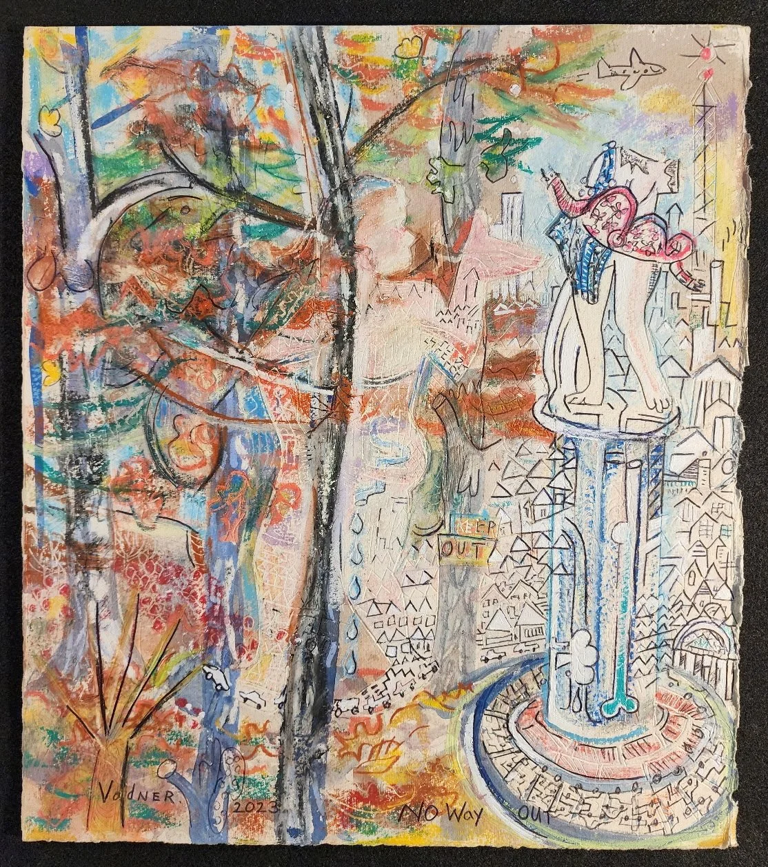 No Way Out, 19 x 15 — Walking Woman Series, 2023