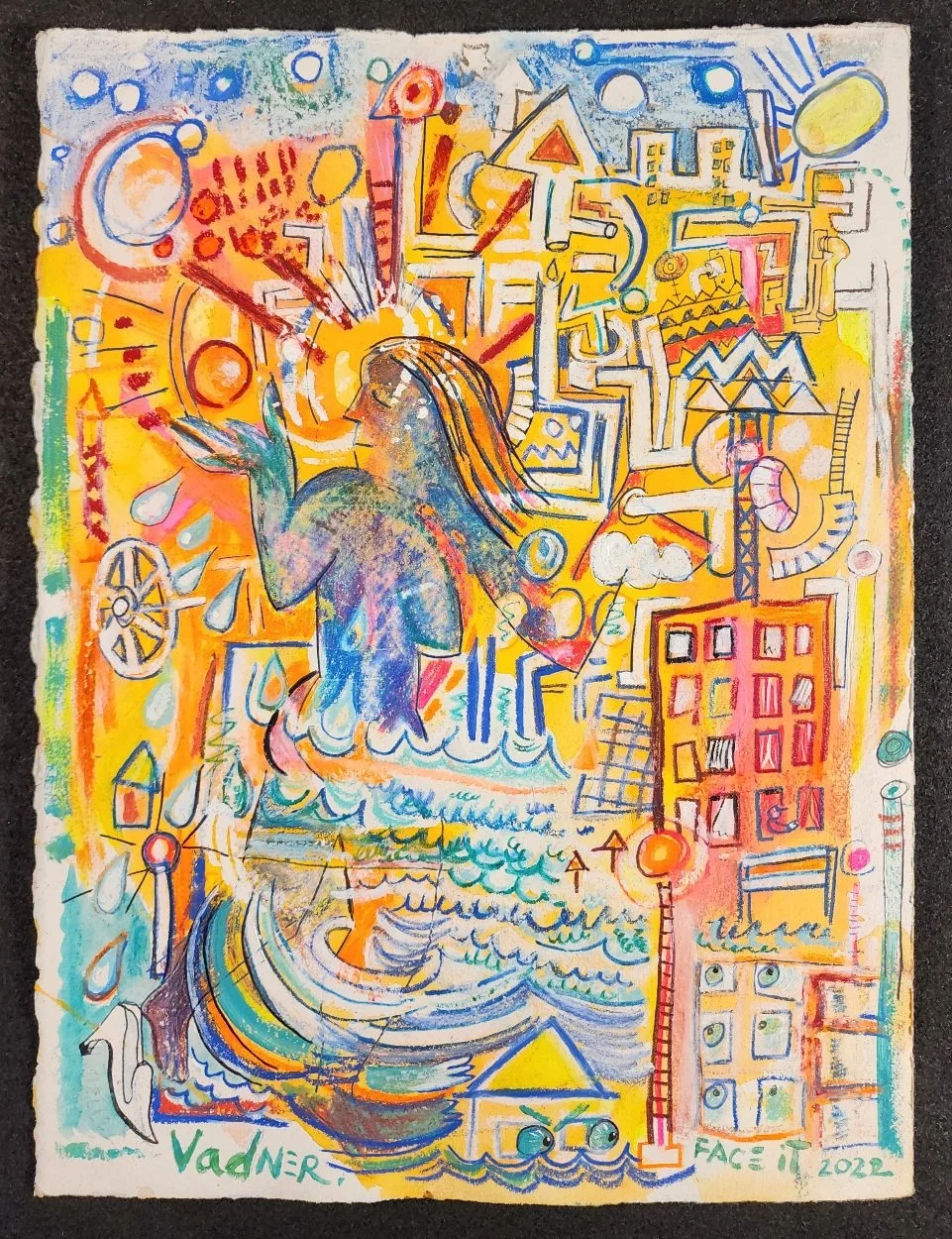 Face It, 20 x 16 — Walking Woman Series, 2022