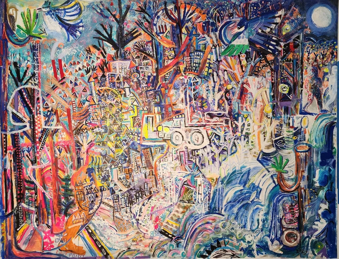 Footprint, 59x76 — Walking Woman Series, 2024
