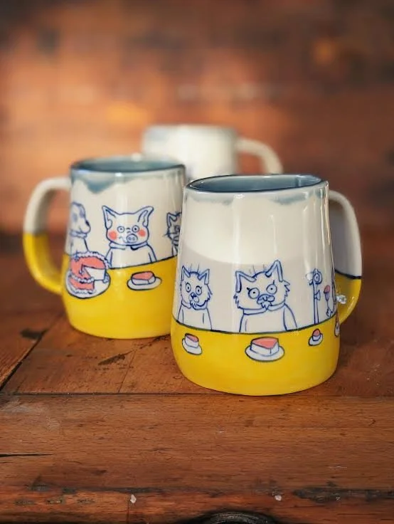 Birthday Cake - Tea Mug *Blue Interior