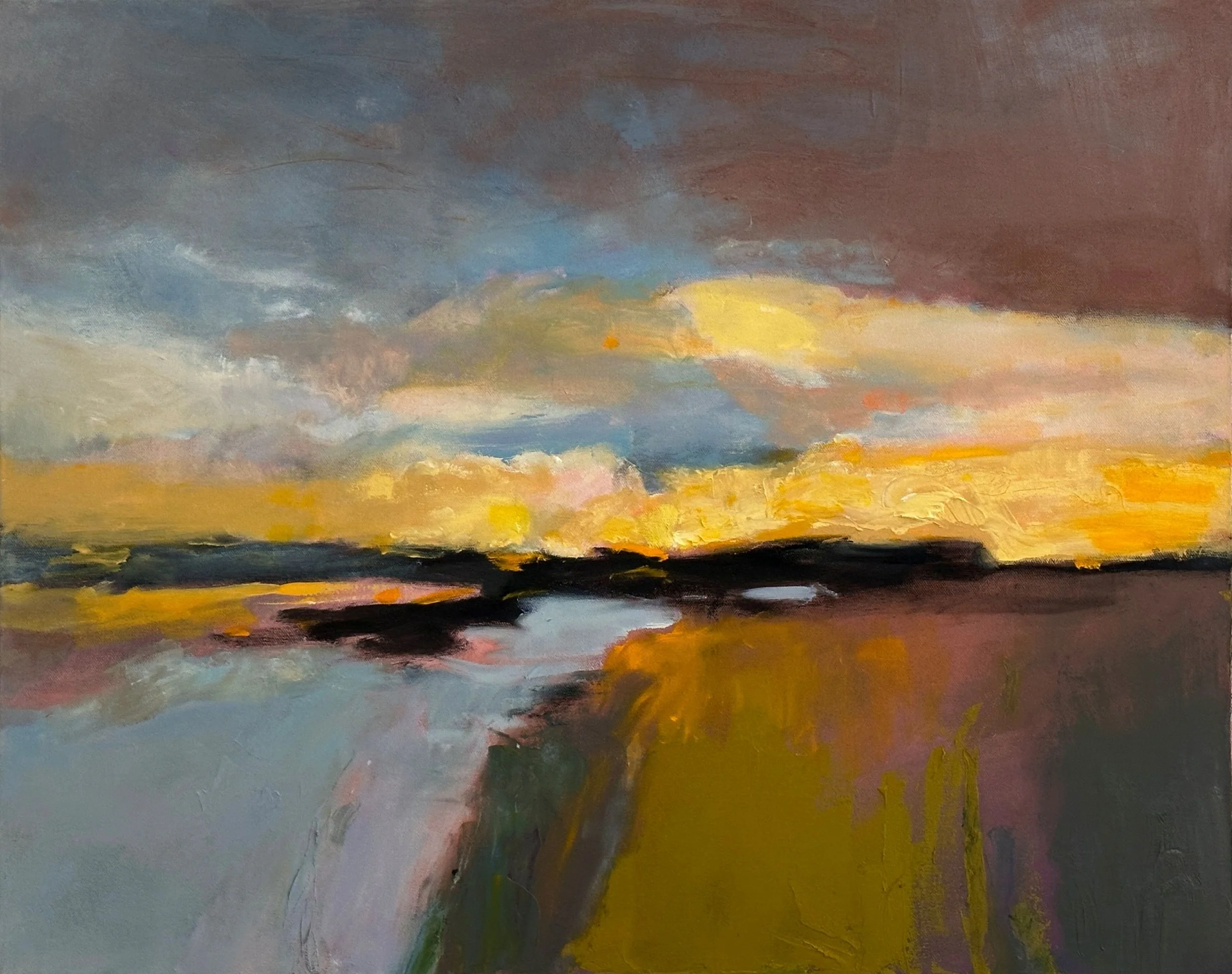 Dramatic Northern California Sunset 24x30 Oil $750.jpg