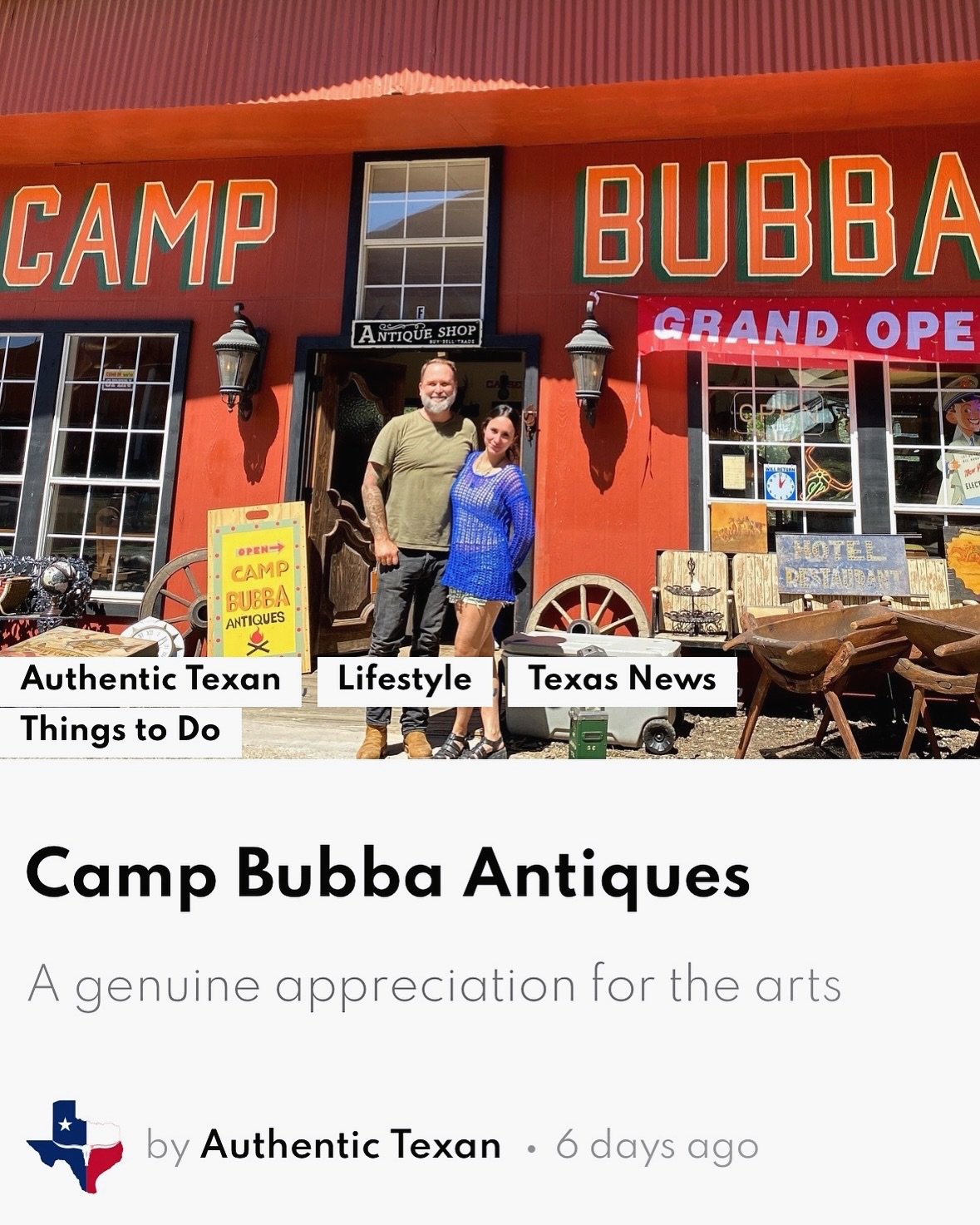 We&rsquo;re excited to share Camp Bubba&rsquo;s recent feature in 𝘈𝘶𝘵𝘩𝘦𝘯𝘵𝘪𝘤 𝘛𝘦𝘹𝘢𝘯! Swipe ➡️ to check out highlights from the article.

Haven&rsquo;t visited Camp Bubba yet? The next few weeks are the perfect time! We&rsquo;ve stocked up