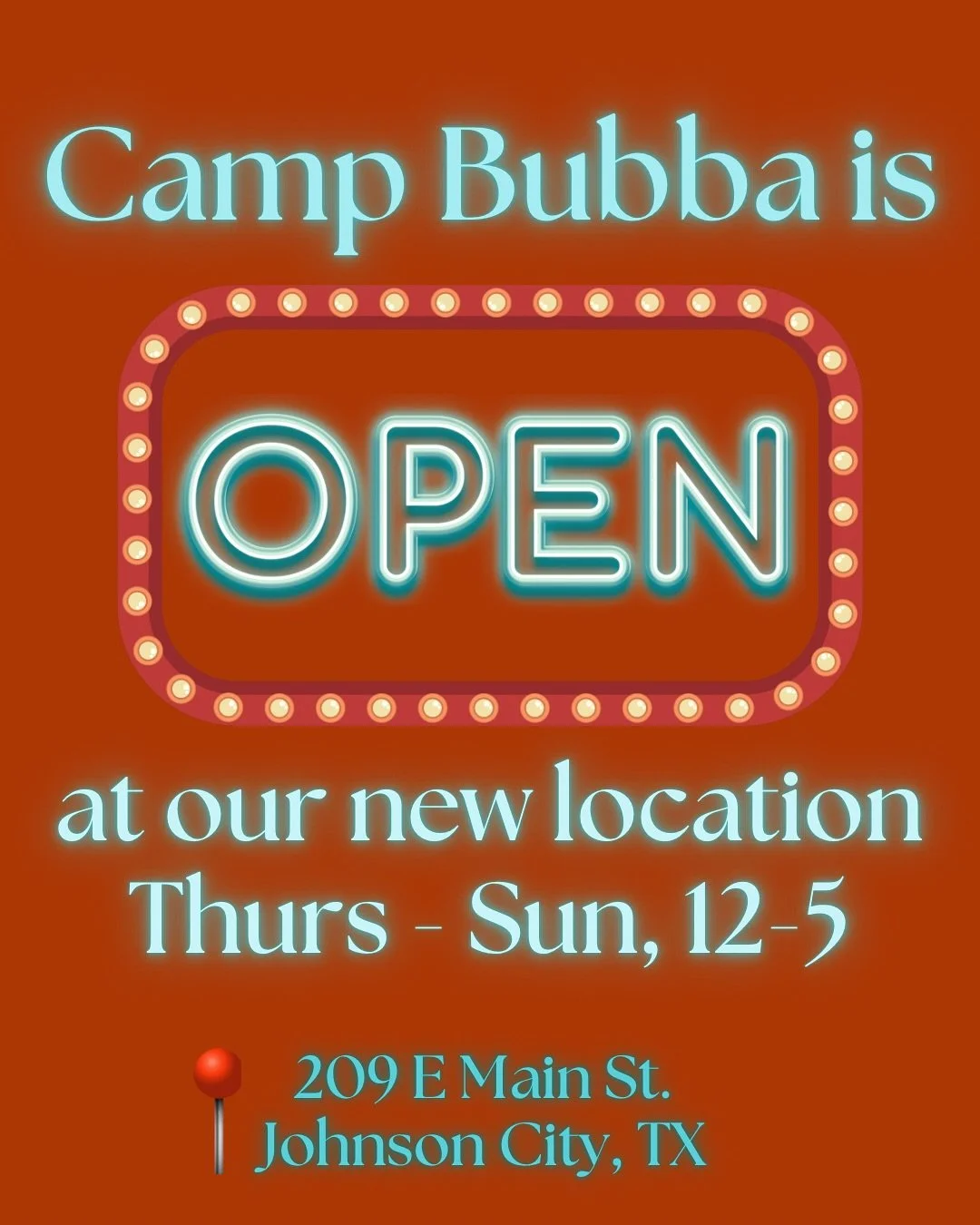🌵✨ The Texas Hill Country just got one shop cooler. ✨🌵
Camp Bubba Antiques is now bigger & better at our brand-new Main Street location—packed with turquoise treasures, vintage finds, and curiosities you won’t see anywhere else.
📍