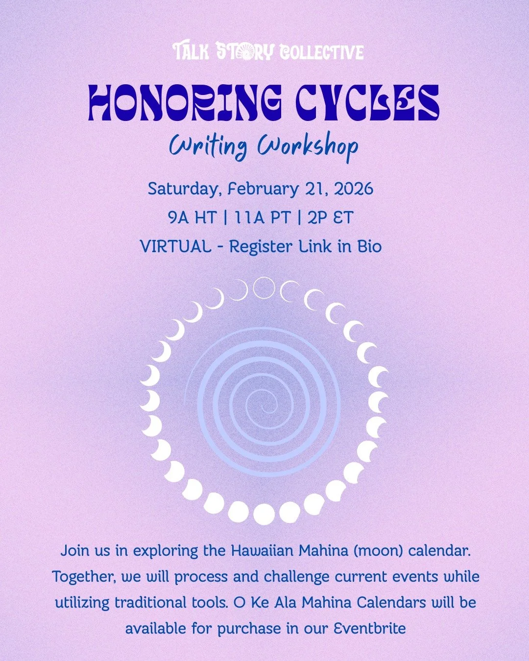 Join us for this month&rsquo;s workshop titled &ldquo;Honoring Cycles&rdquo;. Taking inspiration from Lunar New Year we will explore the past year on both a personal and community level and use traditional tools to both process and challenge these cu
