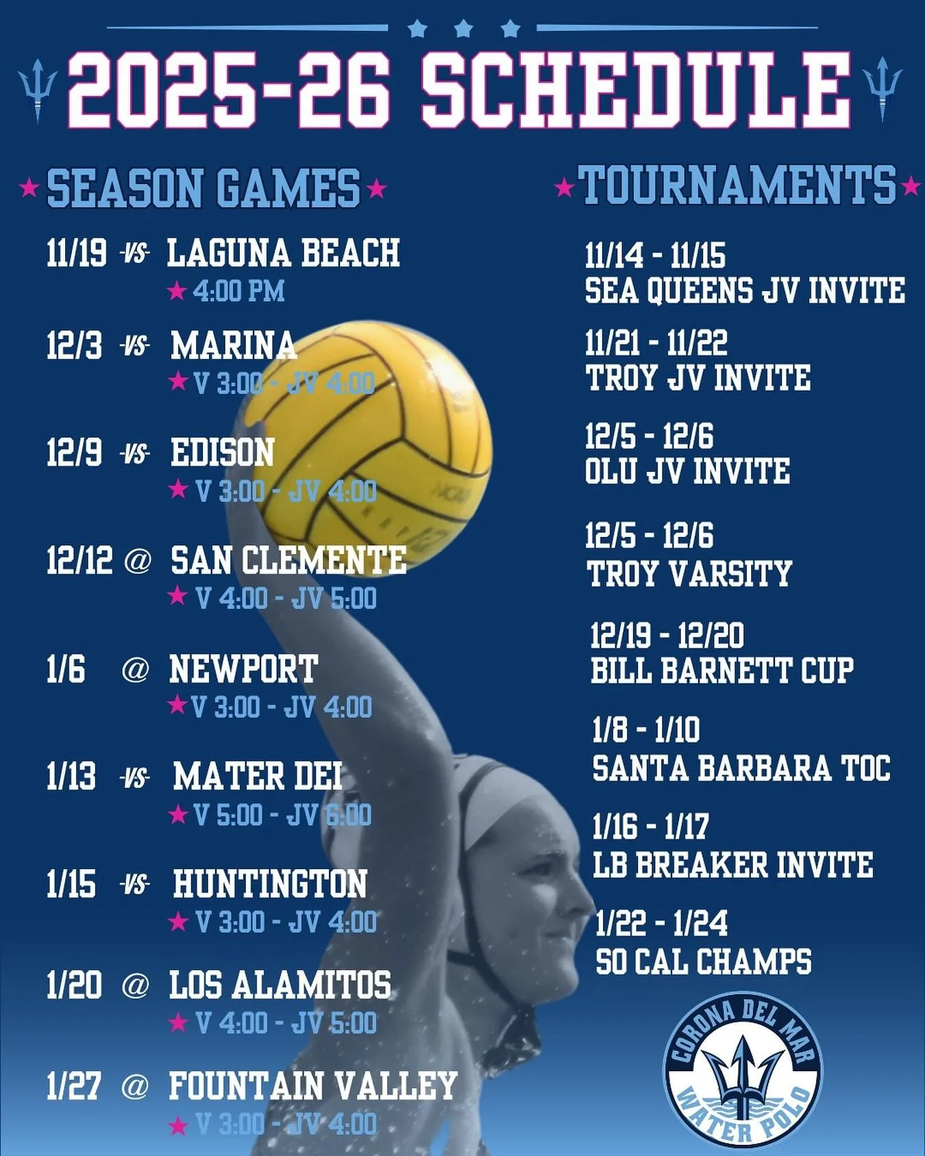 It's about that time. #GoSeaQueens! 
💙🔱🩷