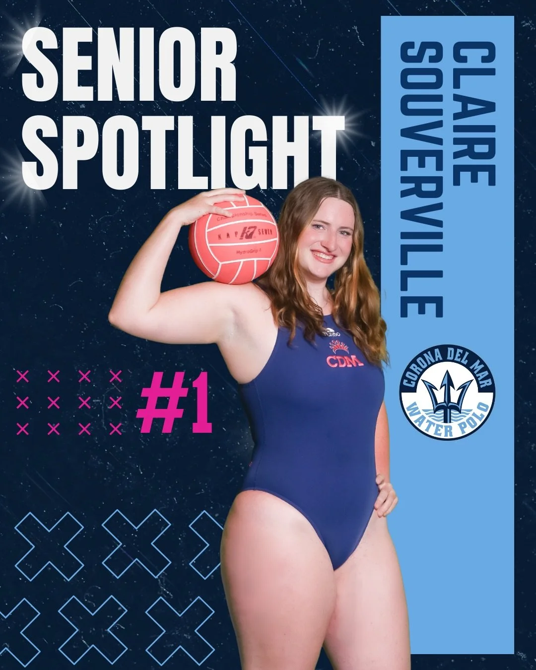 First up in our Class of '26 spotlights is  numero uno, Claire Souverville. Claire guards the CDM cage with the dangerous blend of a friendly smile and tenacious ferocity. 

Next fall, Claire is committed to playing D1 polo at Wagner College in New Y