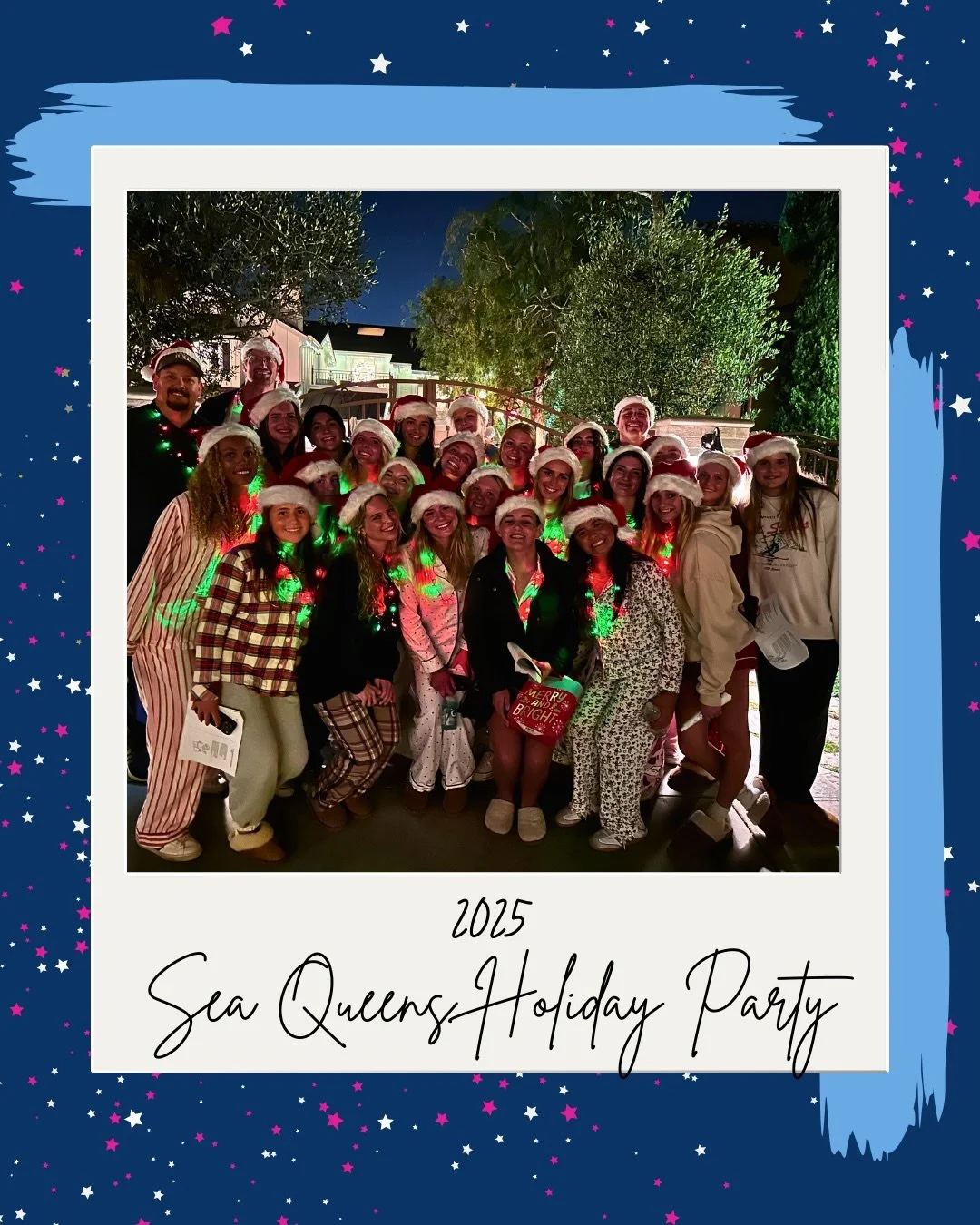 Another CDM Girls Polo Holiday Party in the books! 

A delicious dinner and secret Santa gift exchange followed by a surprise visit from the man himself made the night. 

Then the pajama-clad Sea Queens spread holiday cheer far and wide--caroling the