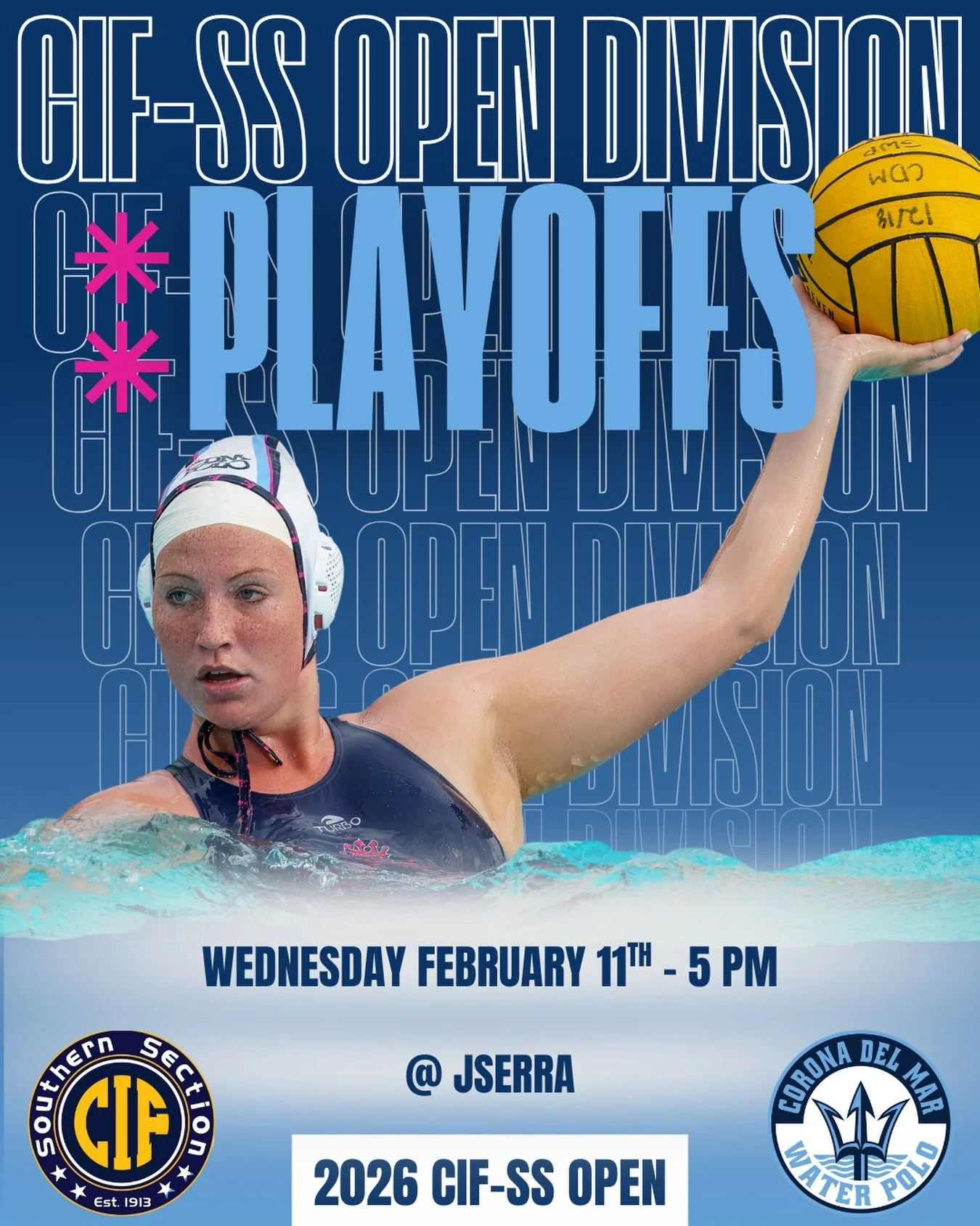 Wrapping up round one of CIF-SS Open Division playoffs with a trip down to JSerra tomorrow. Come cheer on the Sea Queens as they take on the Lions in the final game of pool play!

🗓️ Wednesday, February 11th
⏰ 5 PM
📍 JSerra High School, San Juan
Ca