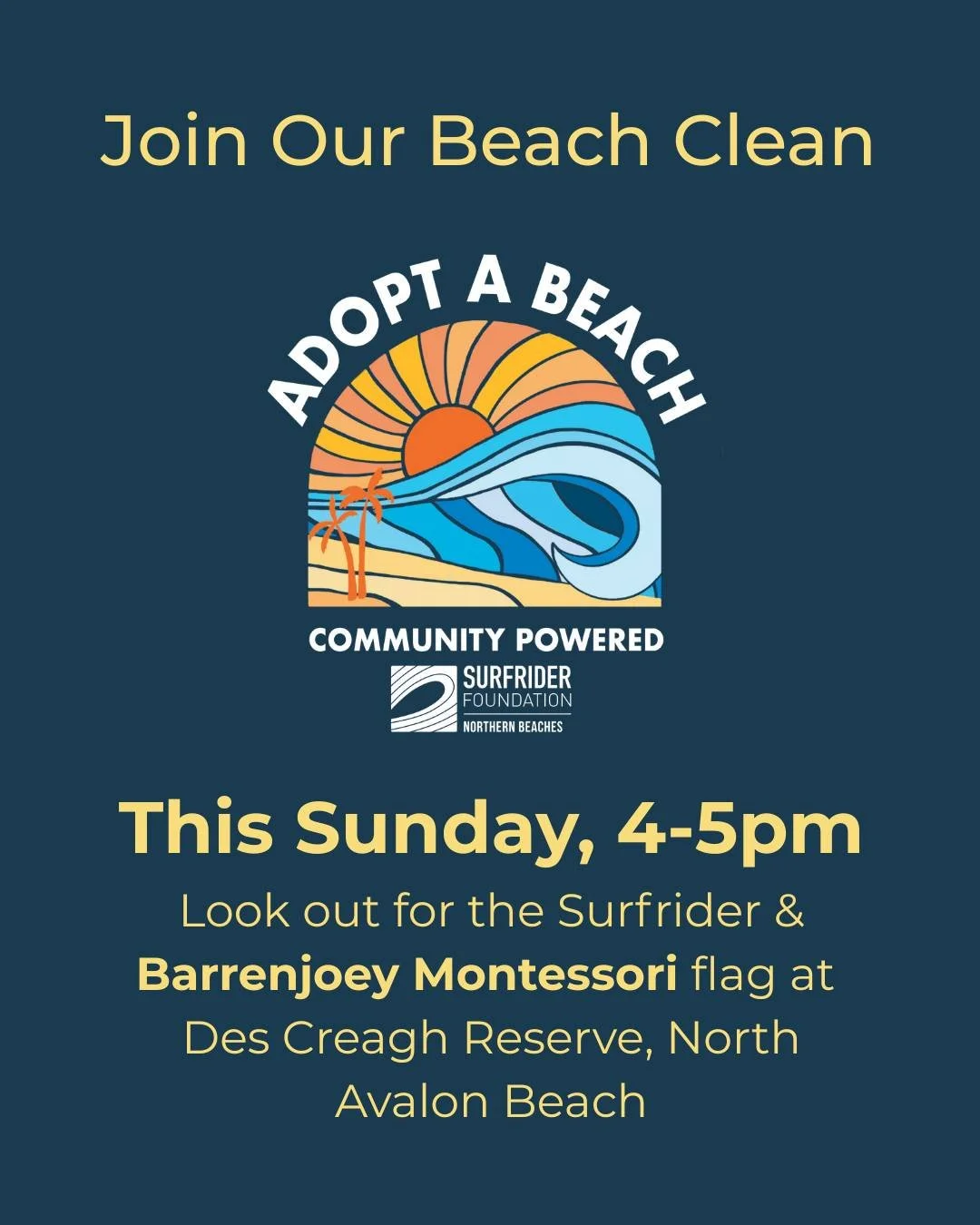 Ready for a power hour of beach clean to protect Avalon Beach?  Join us this weekend to remove the rubbish from our beach and dunes, keeping our waters clear from pollution. 
All ages welcome, wear enclosed shoes and BYO gloves (children's gardening 