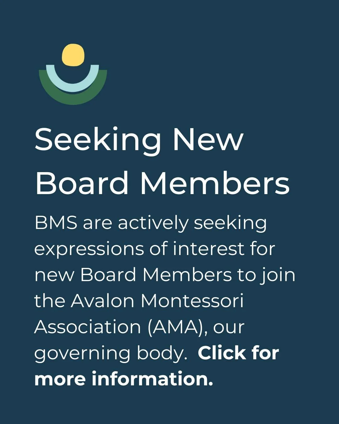 Join Our Board - Support the Future of Montessori Education

Avalon Montessori Association (AMA) invites expressions of interest to join the Board of Directors for Barrenjoey Montessori School. 

This is a unique opportunity to contribute your skills