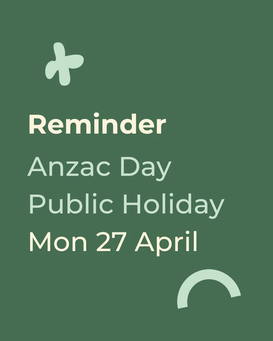 It's a long weekend...enjoy another day together before school recommences on Tuesday.