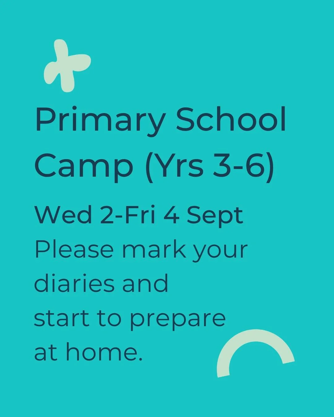 It&rsquo;s an exciting Term 3 ahead, with the Primary students (Yrs 3-6 only) attending school camp on Wednesday 2 - Friday 4 September.

Consisting of a 3 day trip, the camp includes fun sports and challenges at Milson Island (a short ferry ride fro