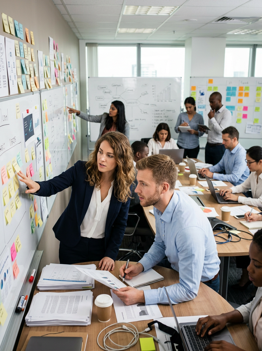 The GrowthGenius Process hero banner featuring a strategy team building a foundation of actionable data and commercial architecture to accelerate ROI
