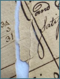 Micro mends to stabilize from further damage.