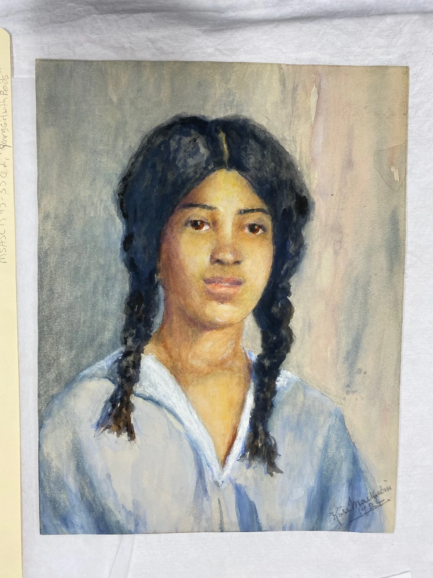 Less damaged than the other two, excess old hinging reduced as much as possible.