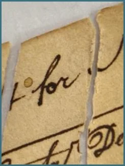 Detail of a paper break.