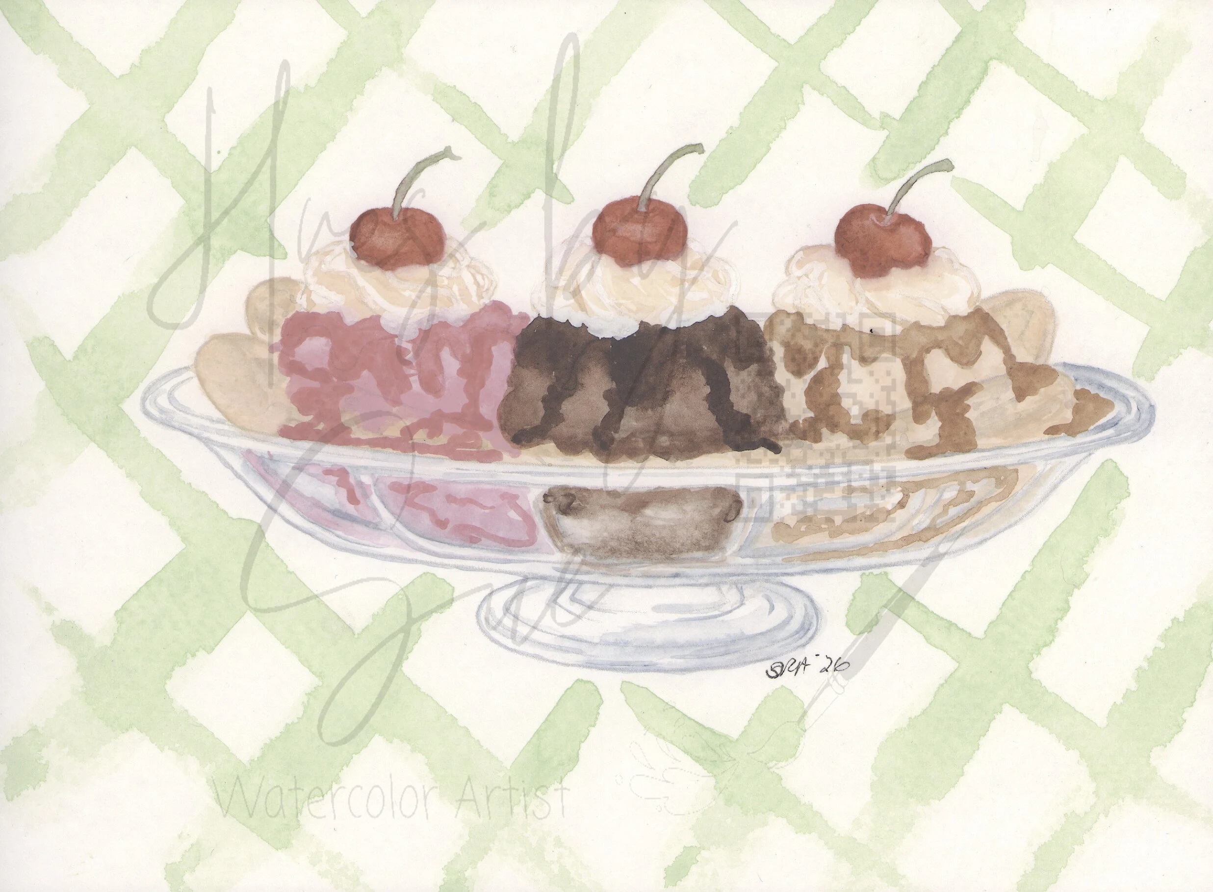 Sweet Nostalgia Banana Split Art