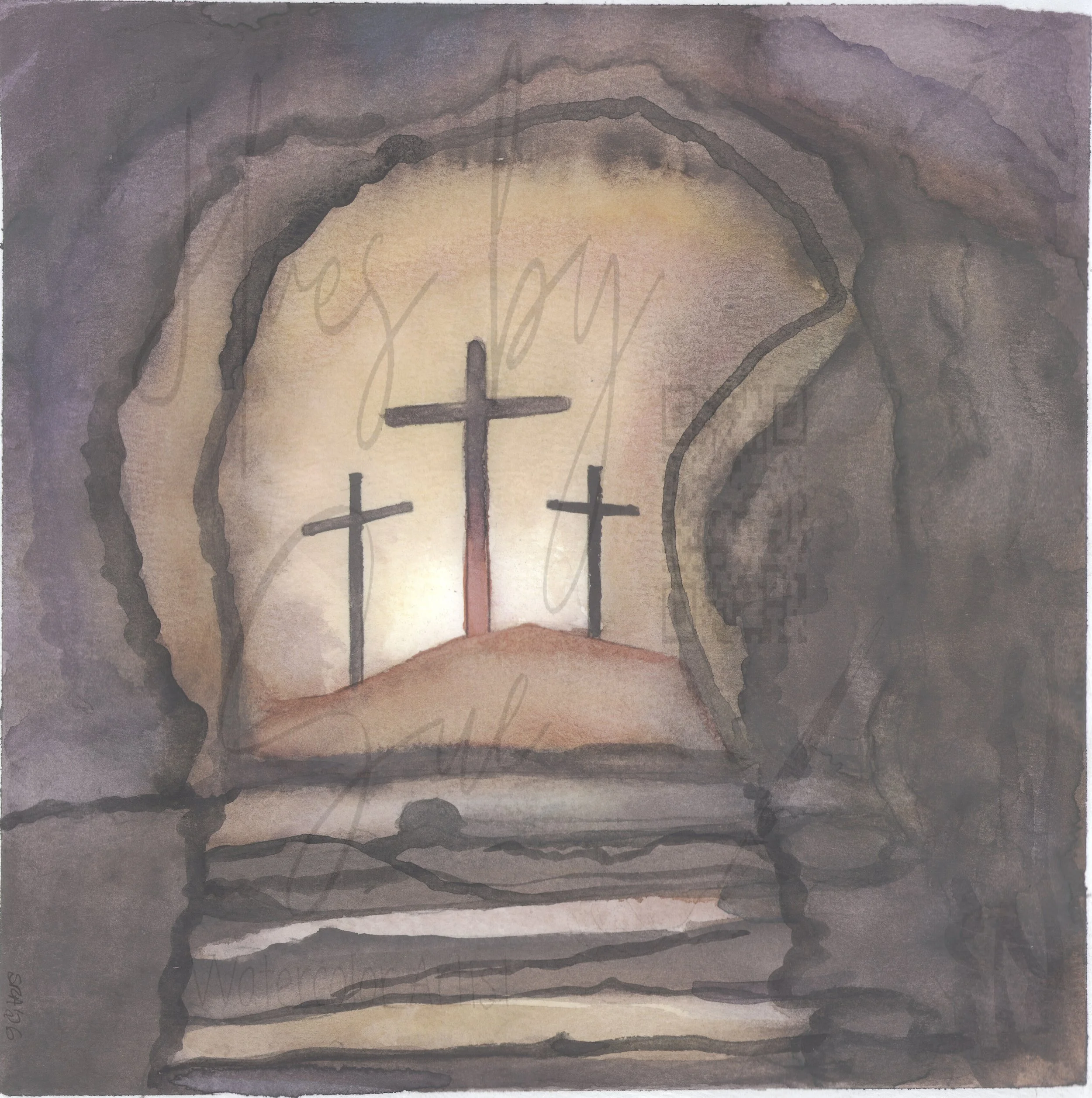 'From the Tomb' Easter Watercolor Art