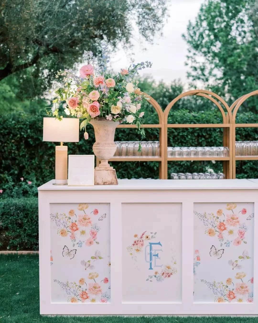 Bar styling but make it ✨ intentional ✨

Our Sarrah Bars with custom inserts, Ozzy Back Bar Shelves, and a warm glow from our Natural Wrap Table Lamps &mdash; proof that great lighting makes everything better.
.
Planner: @revelweddingcompany
Photogra