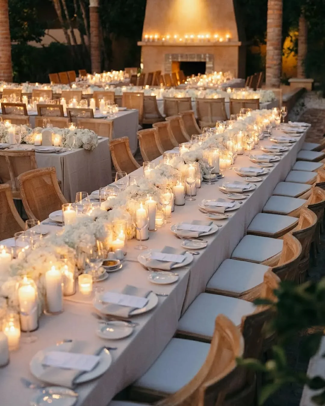 Sometimes all you need is a great linen base, a whole lot of candlelight, and a textural chair like our Mae Cane-Back 🕯️
.
.
.
Planner: @revelweddingcompany 
Venue: @royalpalmsweddings 
Photography: @jordanvoth 
Florals: @mintgreendesign 
Furniture 