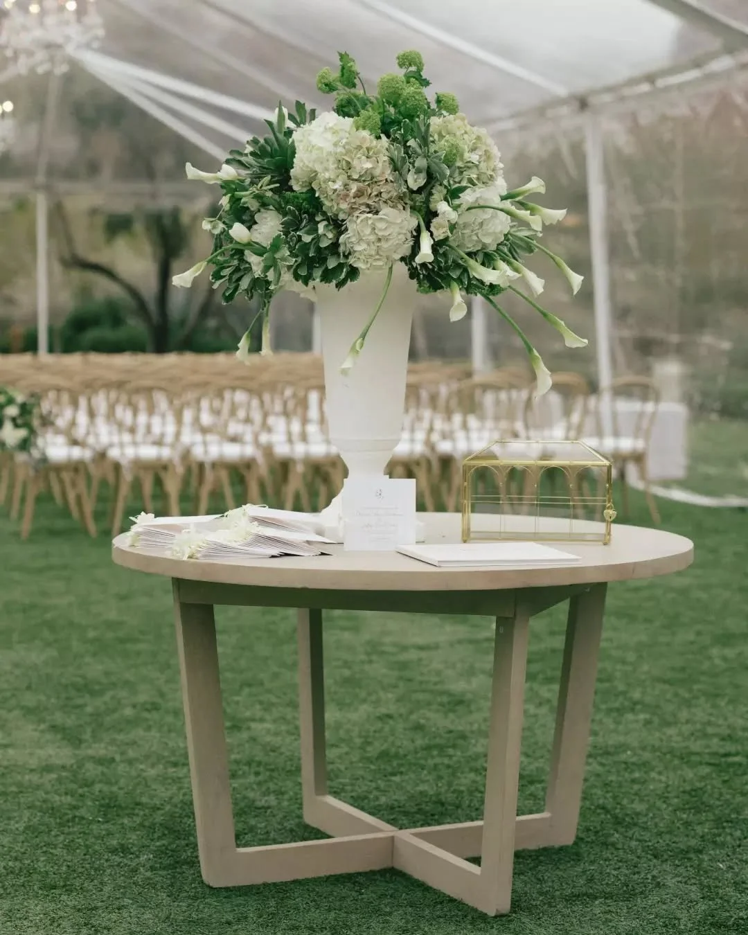 The beauty is in the transition. This El Chorro milestone seamlessly evolved from a classic ceremony into a peach-hued reception, anchored by the architectural lines of our Atticus Tables, Ada Banquettes, and custom-branded bars. A perfect study in d