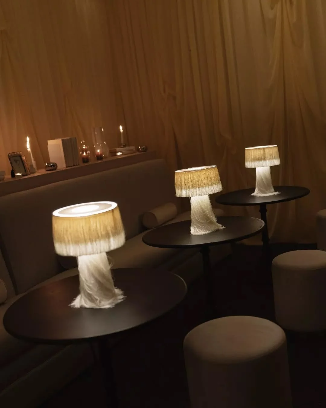 Fringe lamps, butter yellow draping, and Ada Banquettes. File this one under: things that just make sense together 💛
.
.
.
Planning &amp; Design: @mandymarieevents @Skyler_mandymarieevents @haley_mandymarieevents
Photo: @emilybridgman_
Content: @lhc