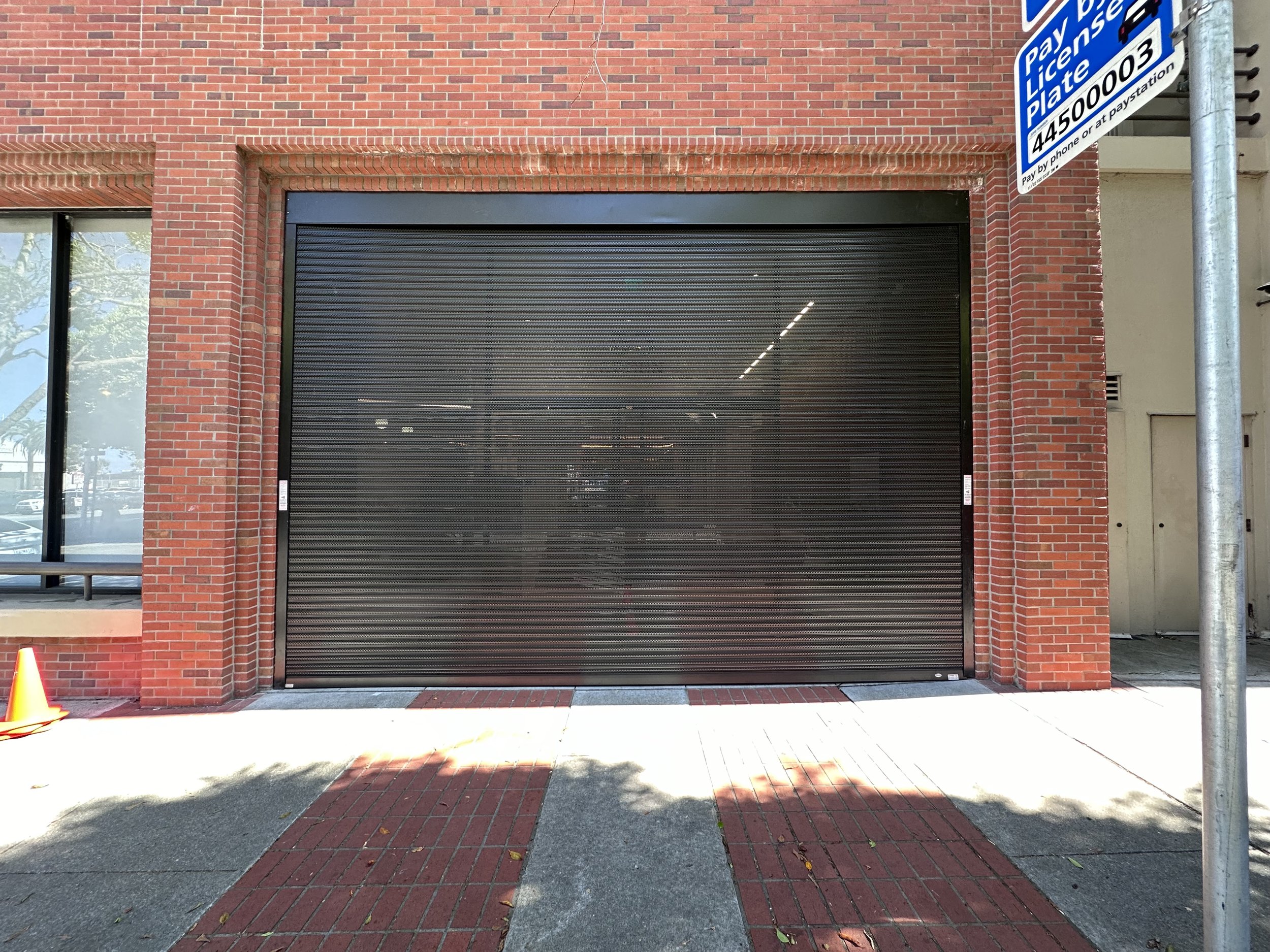 Newly installed security shutter by R&S San Francisco