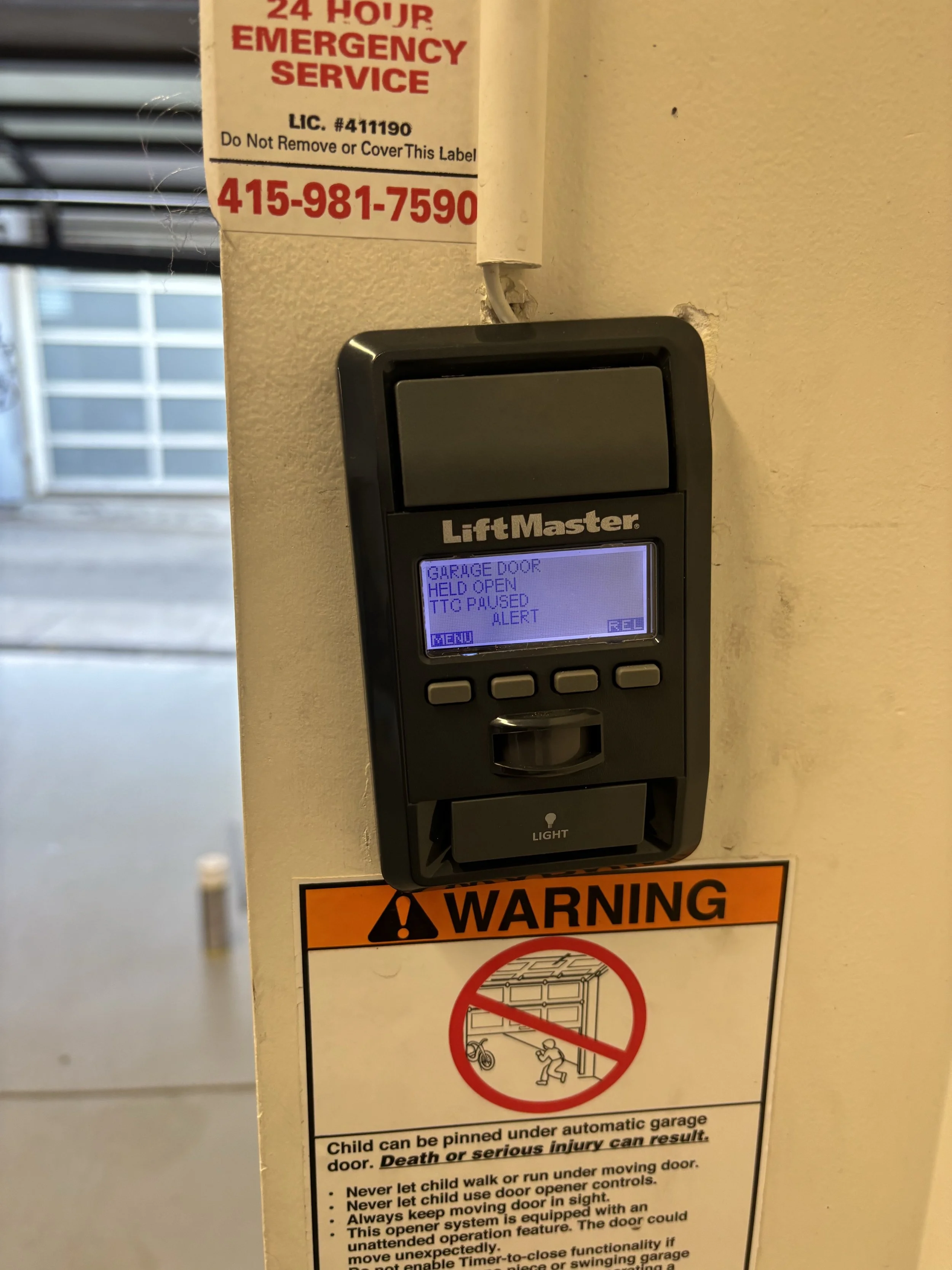 Garage Door Wall Station